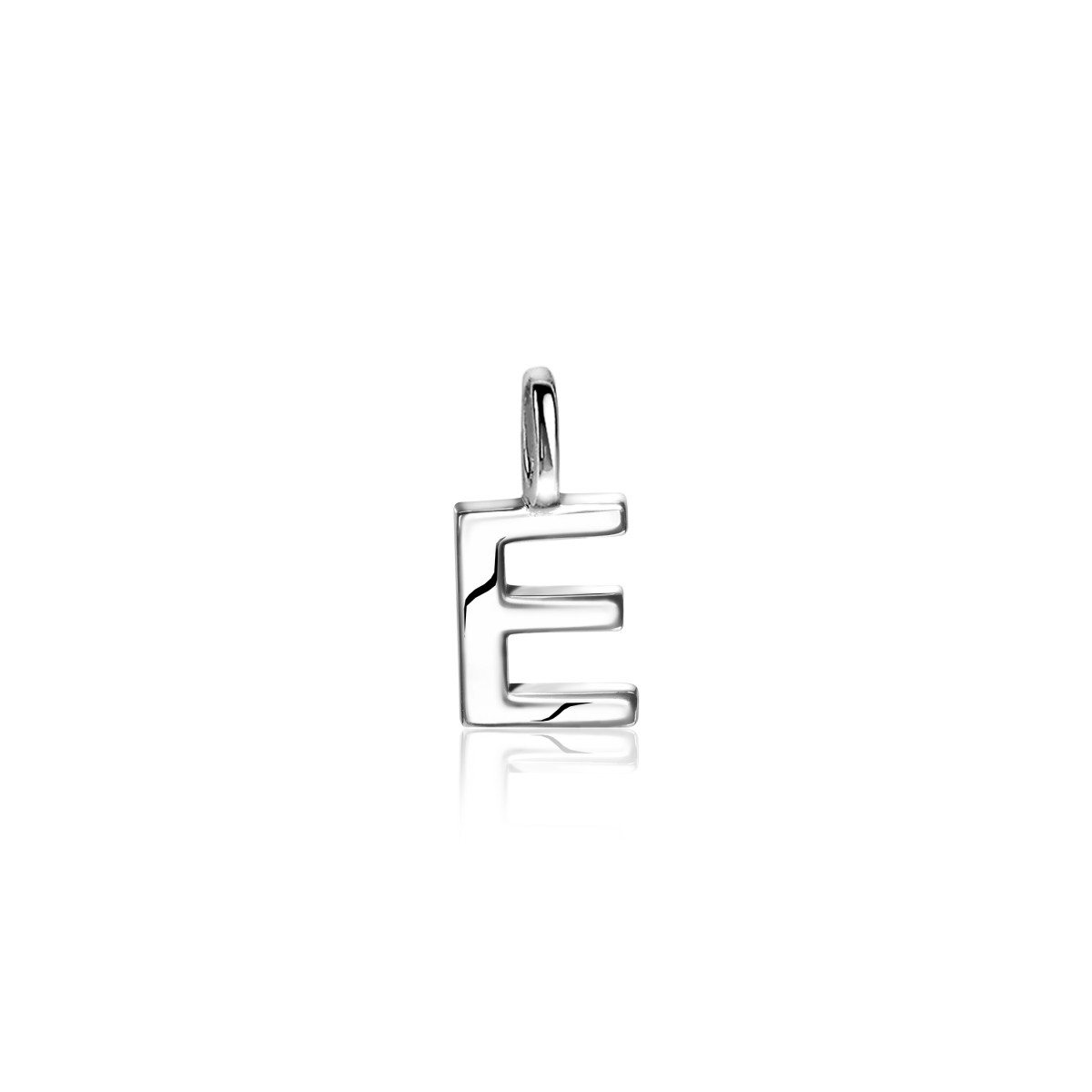 Zinzi ZIH2140E zilveren letter hanger E glanzend moderne uitstraling