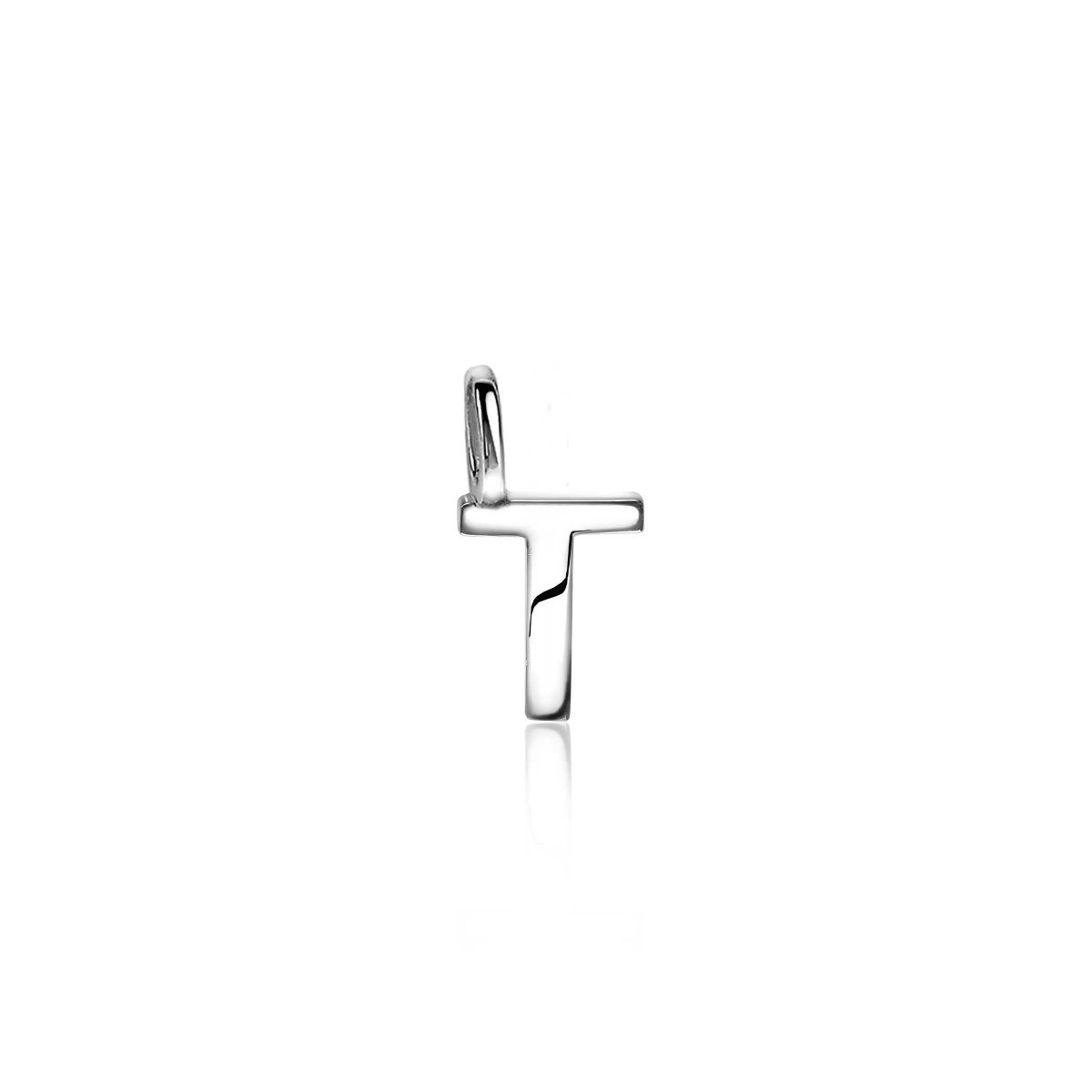 Zinzi ZIH2140T 925 zilveren glanzende letterhanger T met ronde schakelketting