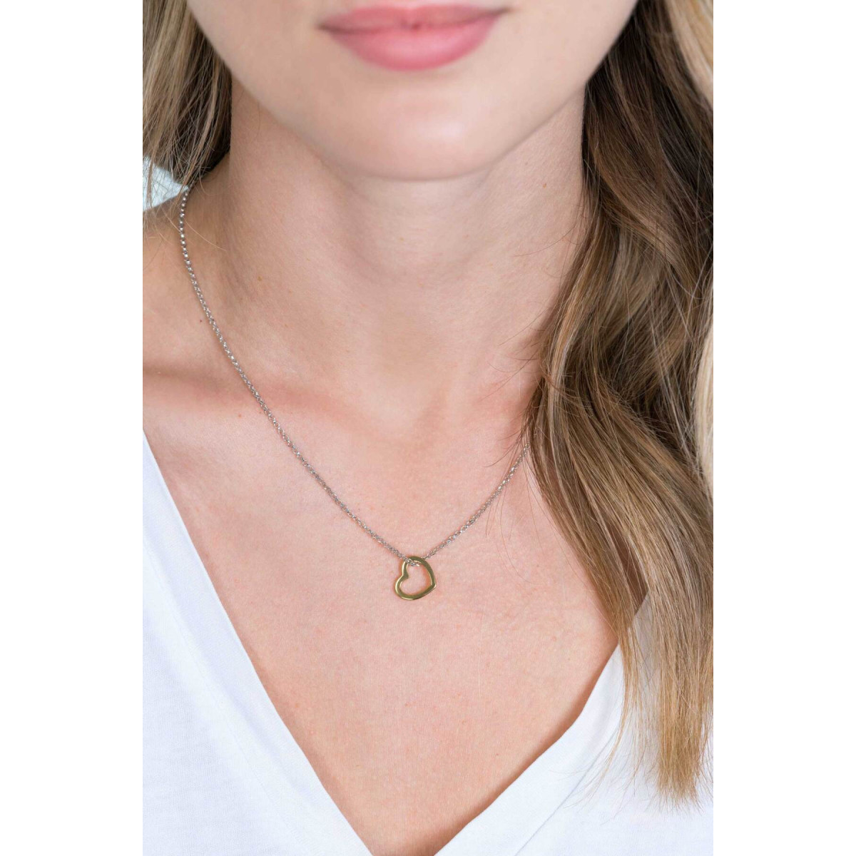 Zinzi ZIH2197G glanzende gold plated hartjes hanger 12.5 mm breed - Hoogte 11 mm