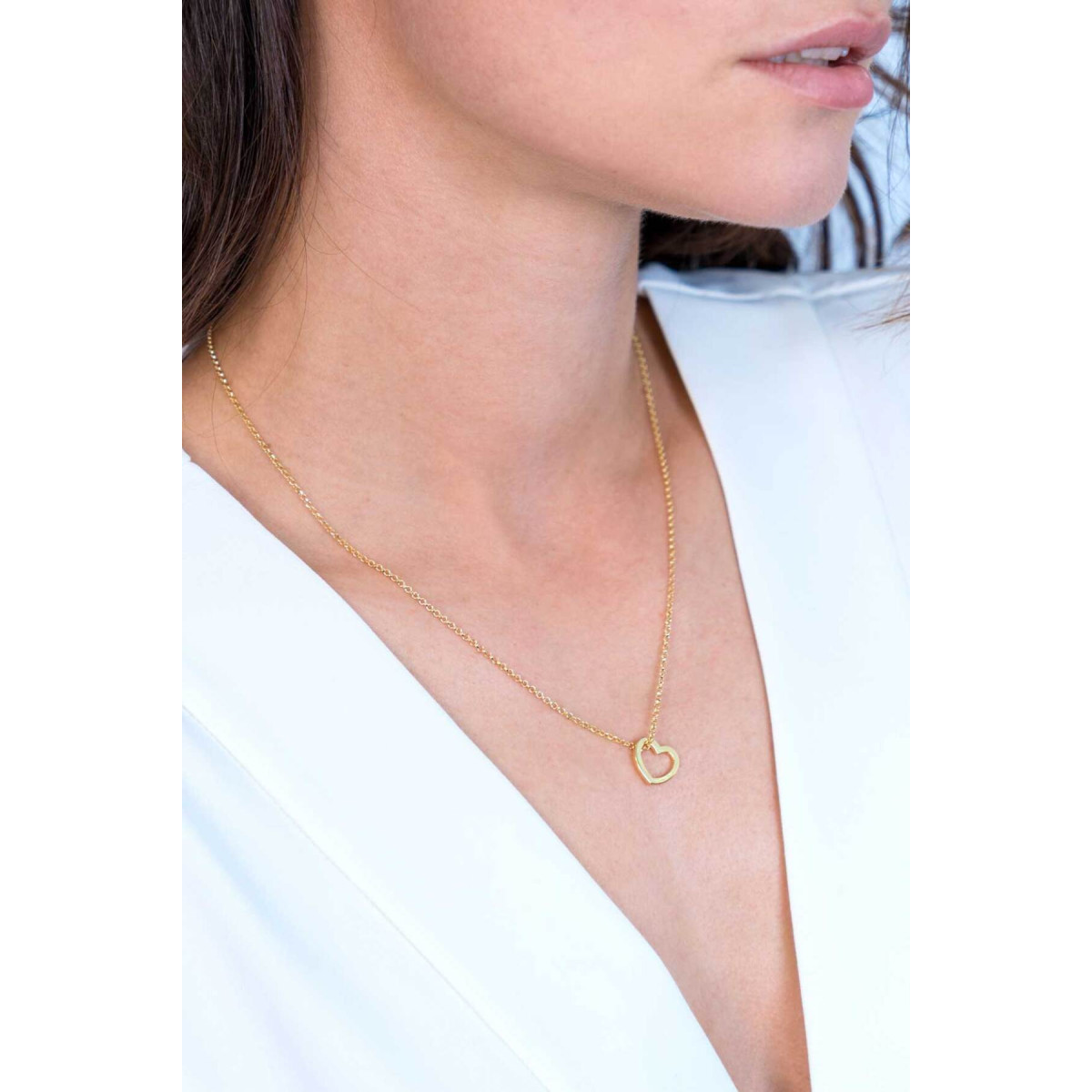 Zinzi ZIH2197G glanzende gold plated hartjes hanger 12.5 mm breed - Hoogte 11 mm
