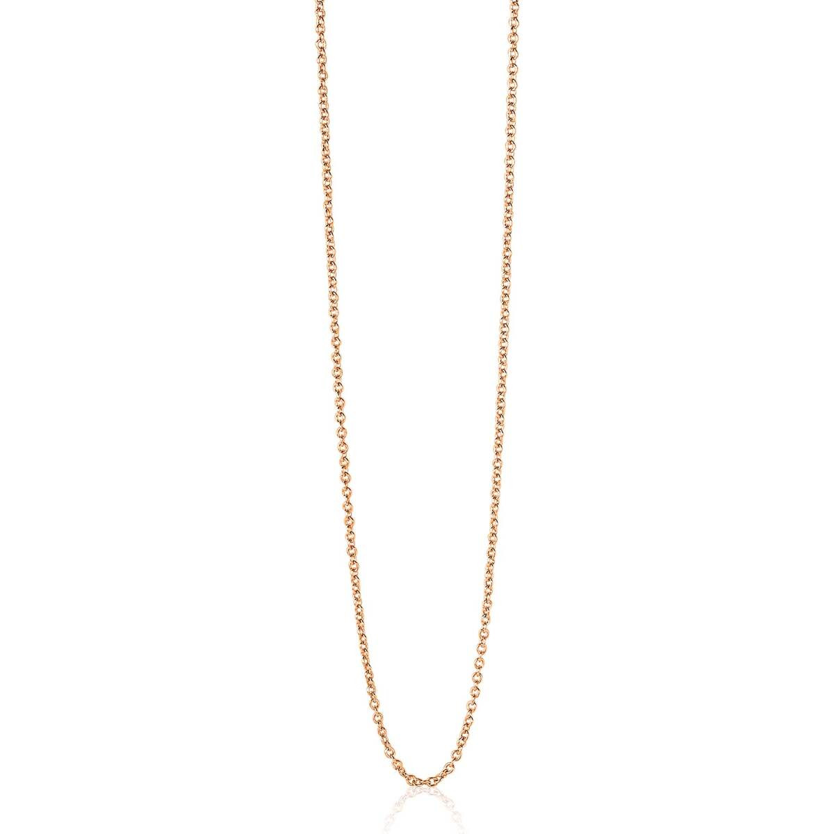 Zinzi ZILC-A60R rosékleurige anker schakelketting 1.4 mm breed - Lengte 60-63 cm
