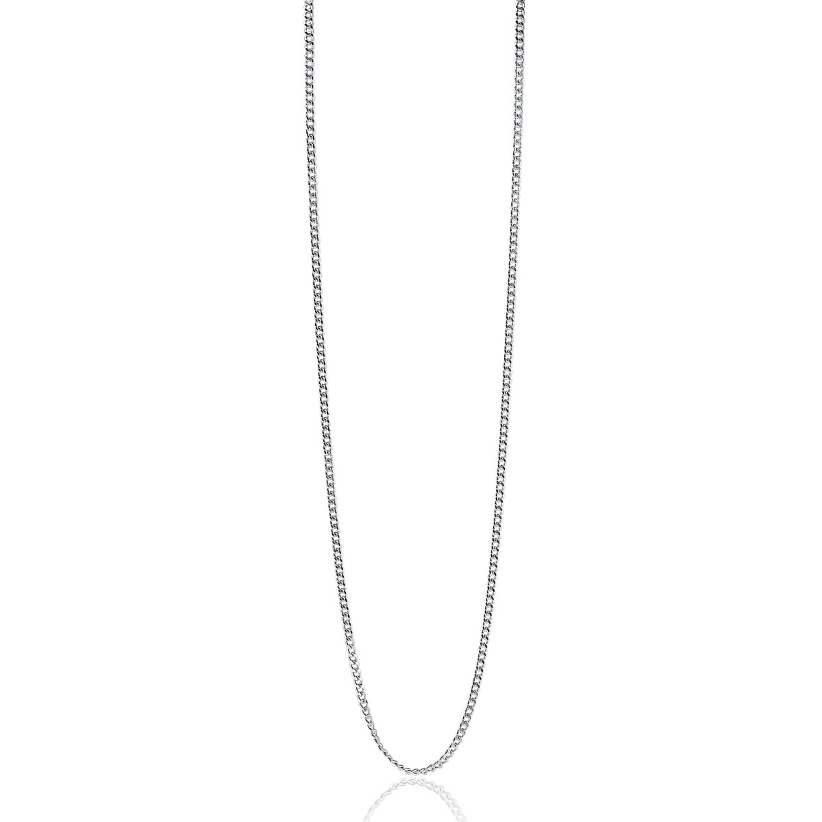 Zinzi ZILC-G42 925 zilveren gourmetketting 0.7 mm breed - Lengte 42-45 cm