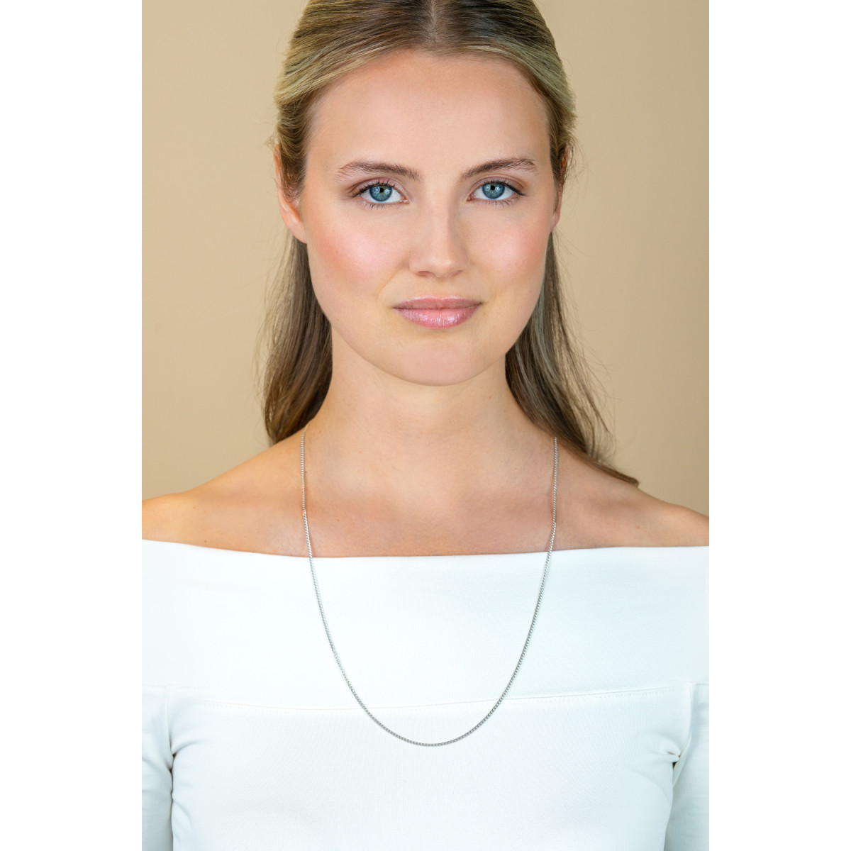 Zinzi ZILC-G60 zilveren gourmet schakelketting 0.7 mm breed - Lengte 60-63 cm