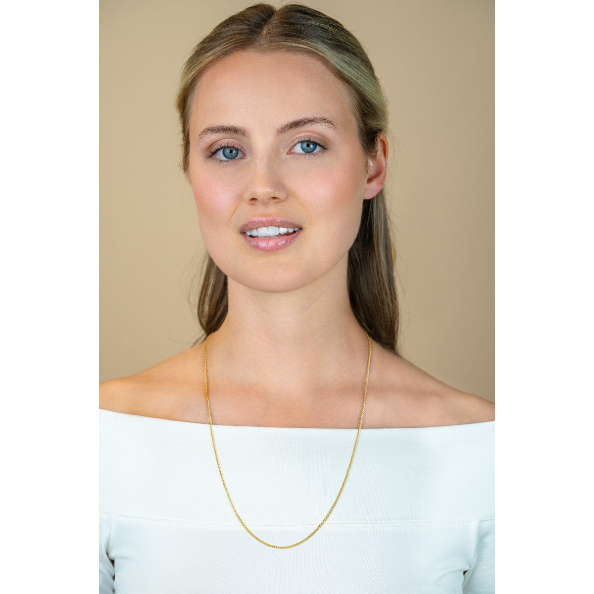 Zinzi ZILC-G60G goudkleurige schakelketting 1.6 mm breed - Lengte 60-63 cm