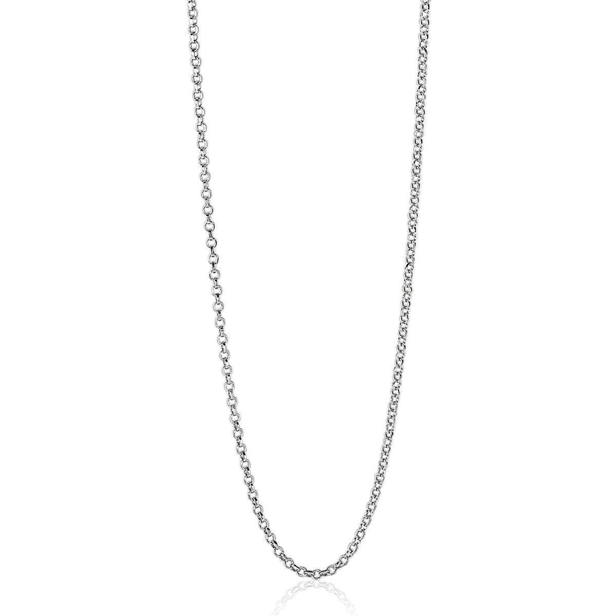 Zinzi ZILC-J60 zilveren jasseron ketting voor hanger 0.3 mm breed - Lengte 60-63 cm