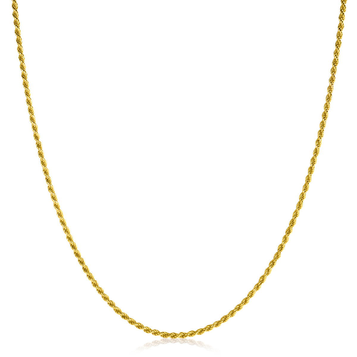 Zinzi ZILC-K42G goudkleurige koordschakelketting 1.5 mm breed - Lengte 42-45 cm