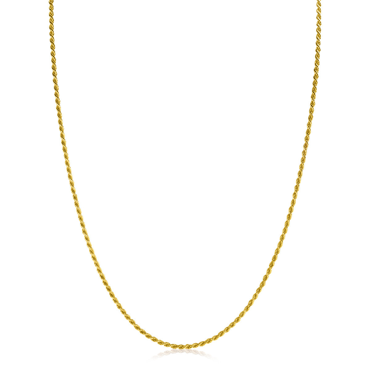 Zinzi ZILC-K42G goudkleurige koordschakelketting 1.5 mm breed - Lengte 42-45 cm