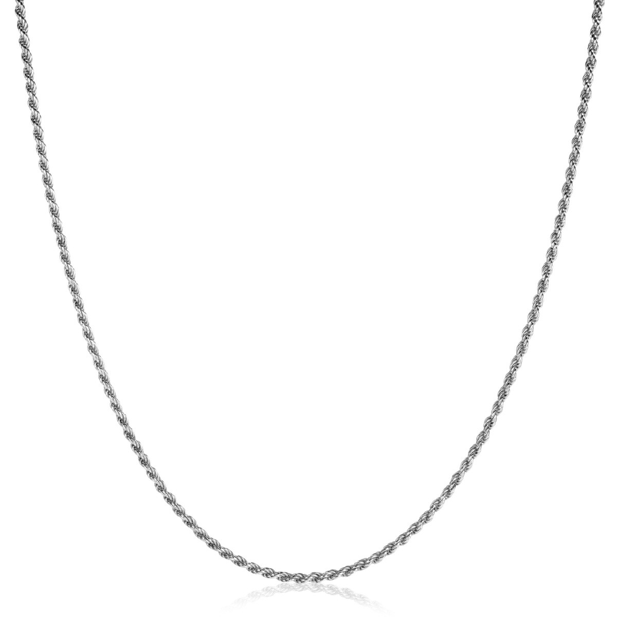 Zinzi ZILC-K70 zilveren ketting zonder hanger koord 1.5 mm breed - Lengte 70-73 cm