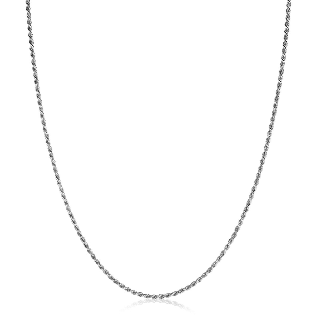 Zinzi ZILC-K70 zilveren ketting zonder hanger koord 1.5 mm breed - Lengte 70-73 cm