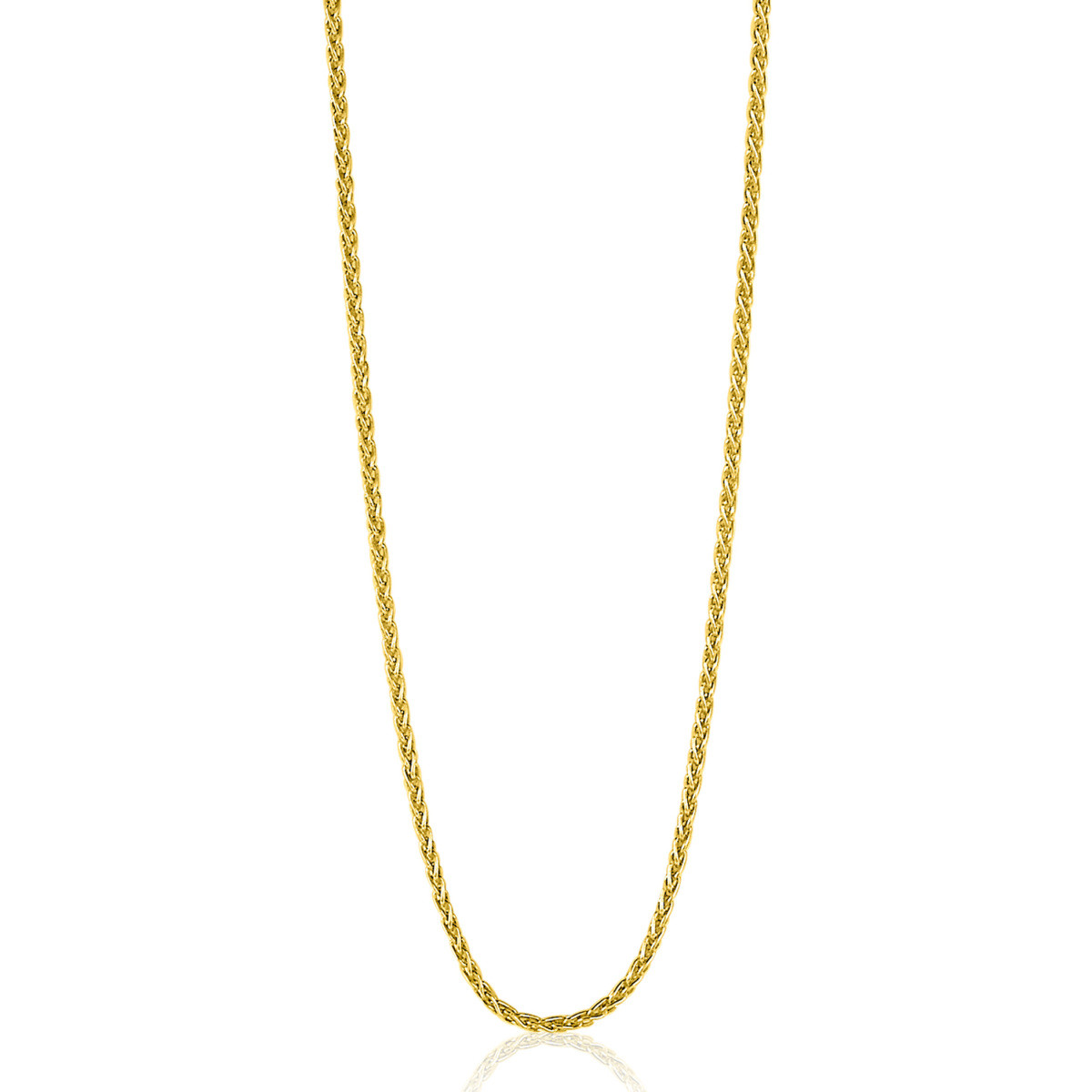 Zinzi ZILC-P70G goudkleurige ketting voor hanger vossenstaart 1.1 mm breed - Lengte 70-73 cm