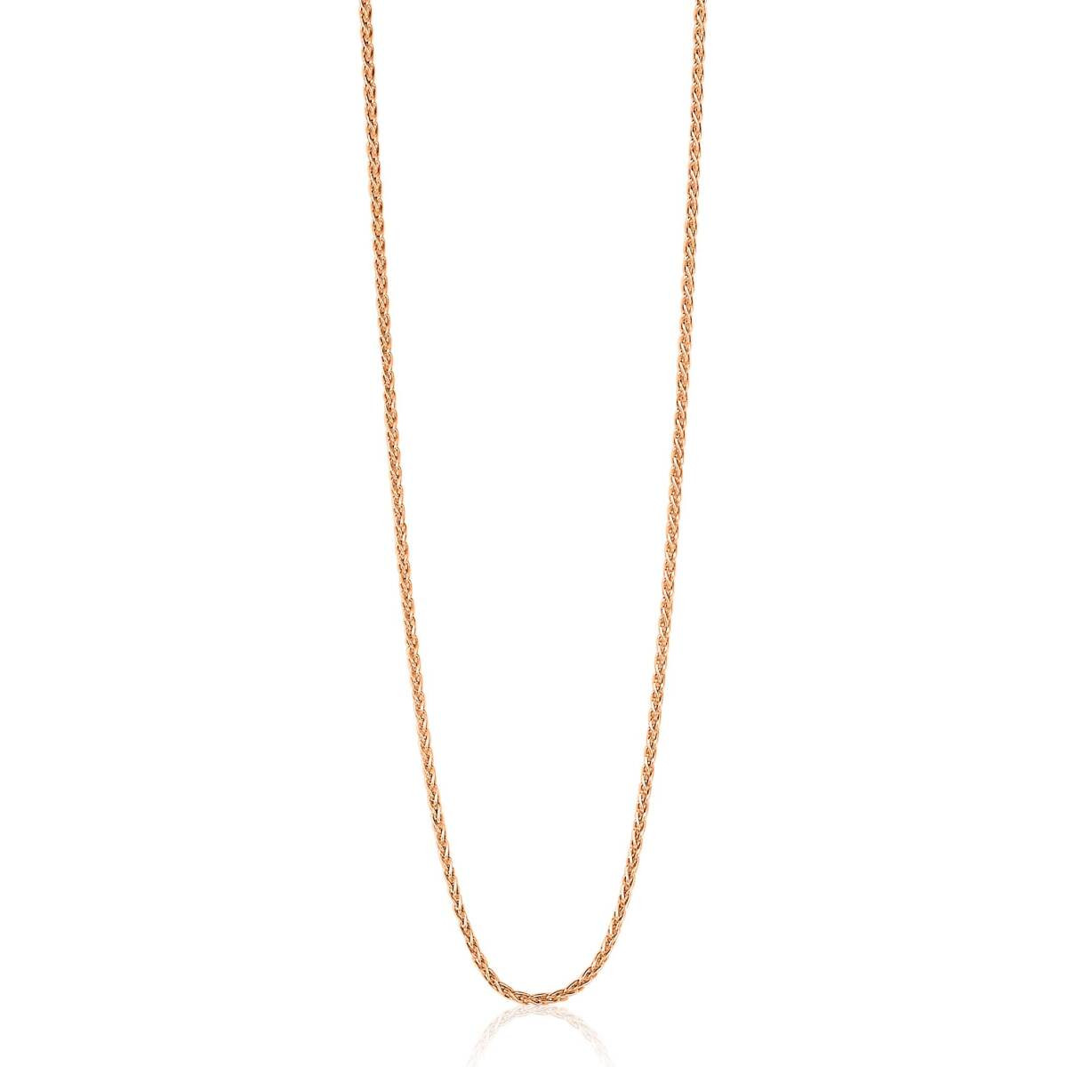 Zinzi ZILC-P70R rosékleurige ketting vossenstaart 1.1 mm breed - Lengte 70-73 cm