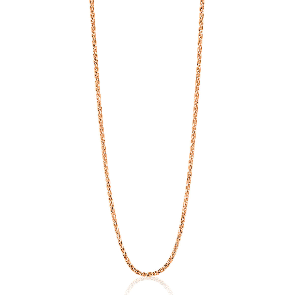 Zinzi ZILC-P80R rosékleurige schakelketting 1.1 mm breed - Lengte 80-83 cm