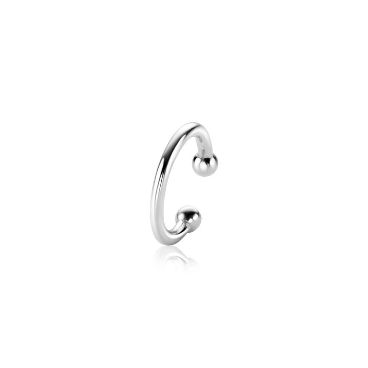 Zinzi ZIO-CUFF1 zilveren glanzende earcuffs 1.4 mm breed - Diameter 12.5 mm