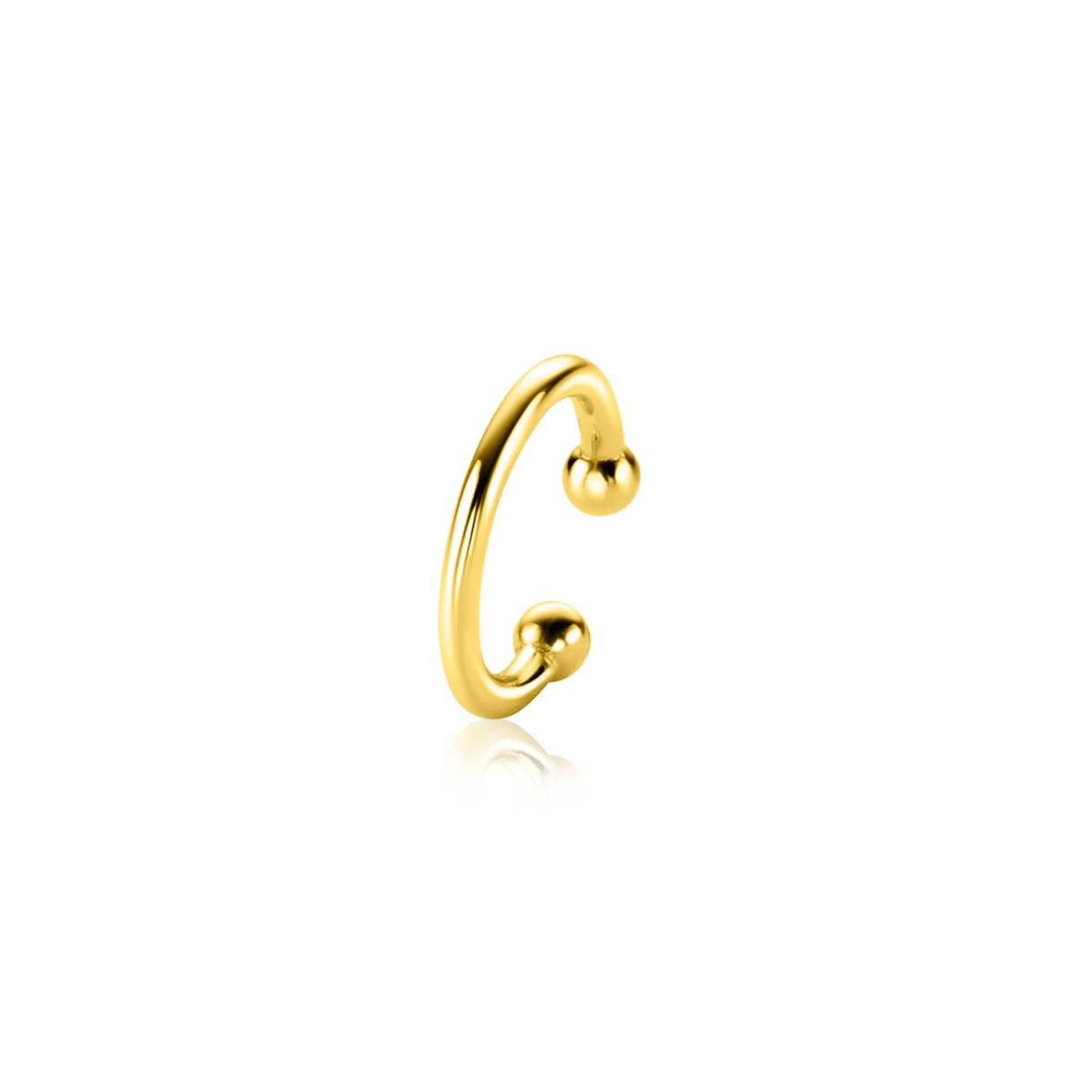 Zinzi ZIO-CUFF1G goudkleurige cirkel earcuffs 1.4 mm breed - Diameter 12.5 mm