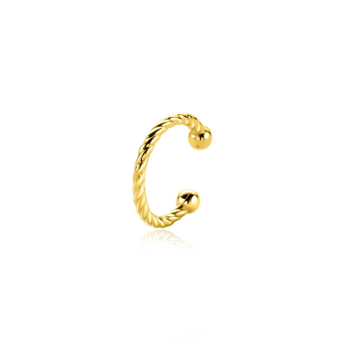 Zinzi ZIO-CUFF3G goudkleurige open cirkel earcuffs 1.3 mm breed - Diameter 12.5 mm