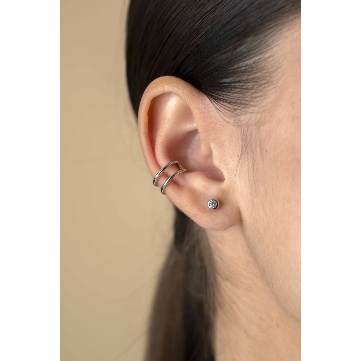 Zinzi ZIO-CUFF4 zilveren earcuff 5.5 mm breed - Diameter 12.5 mm