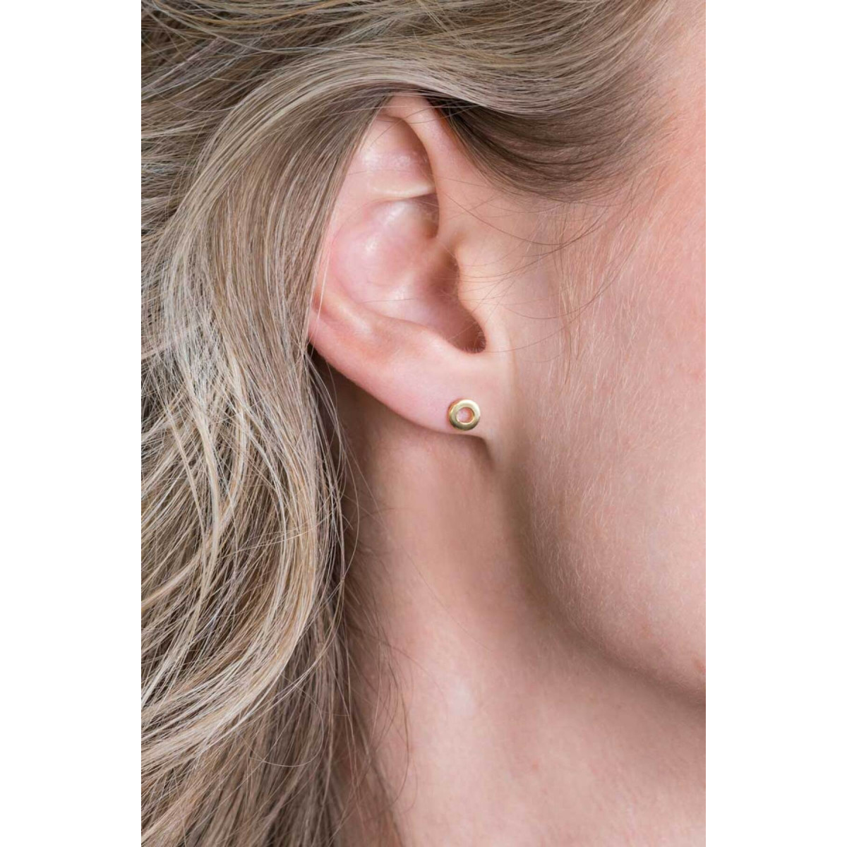 Zinzi ZIO2168G goudkleurige glanzende oorknopjes met ronde vorm 5 mm diameter