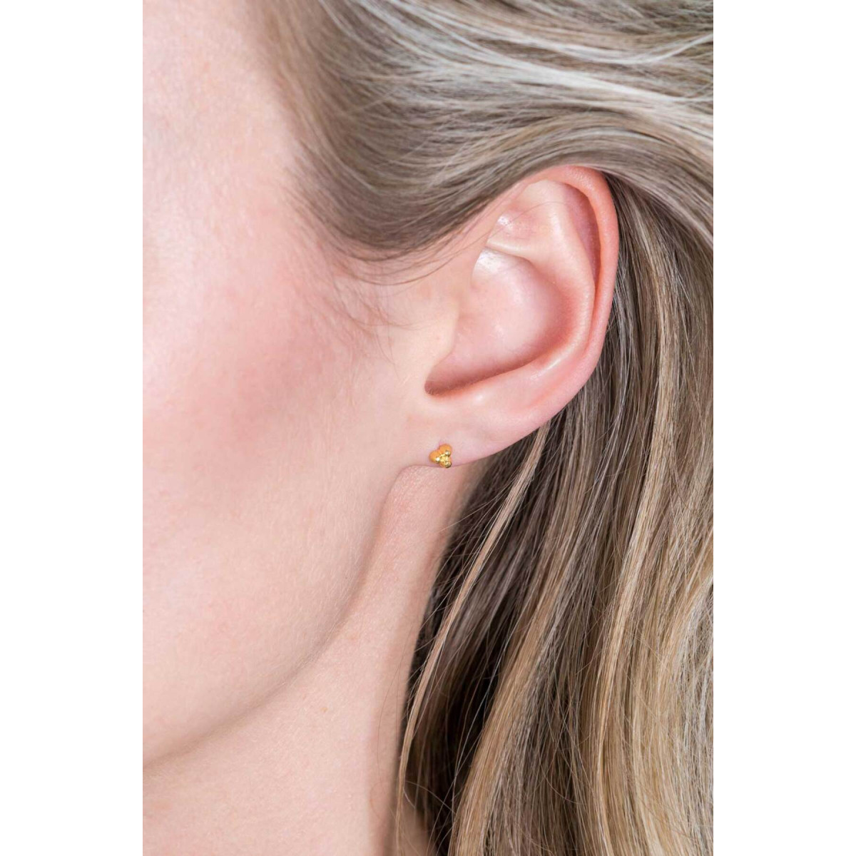 Zinzi ZIO2169G gold plated oorknopjes met glanzende afwerking - Diameter 4 mm