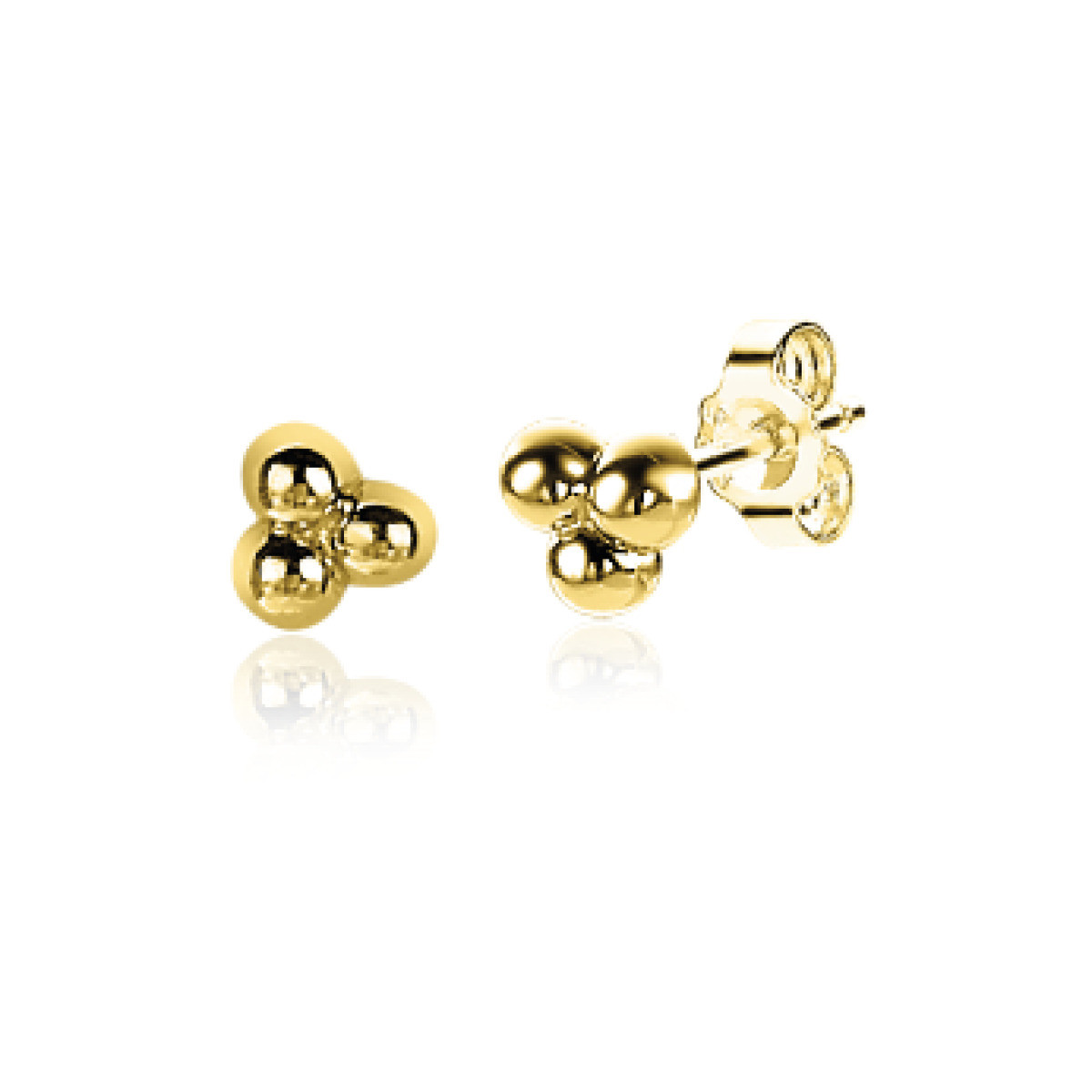 Zinzi ZIO2169G gold plated oorknopjes met glanzende afwerking - Diameter 4 mm