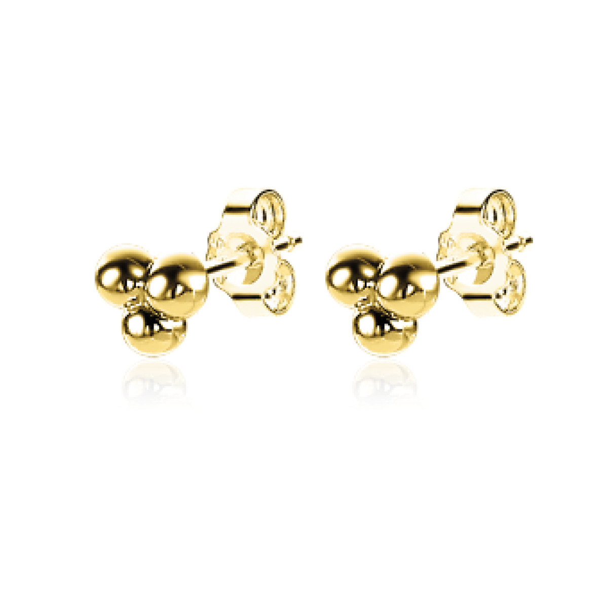 Zinzi ZIO2169G gold plated oorknopjes met glanzende afwerking - Diameter 4 mm