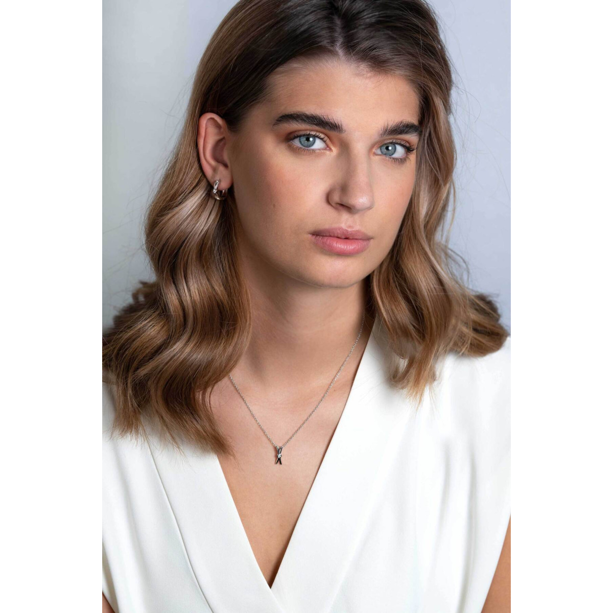 Zinzi ZIO2194 zilveren oorringen met zirkonia 5 mm breed - Diameter 17 mm