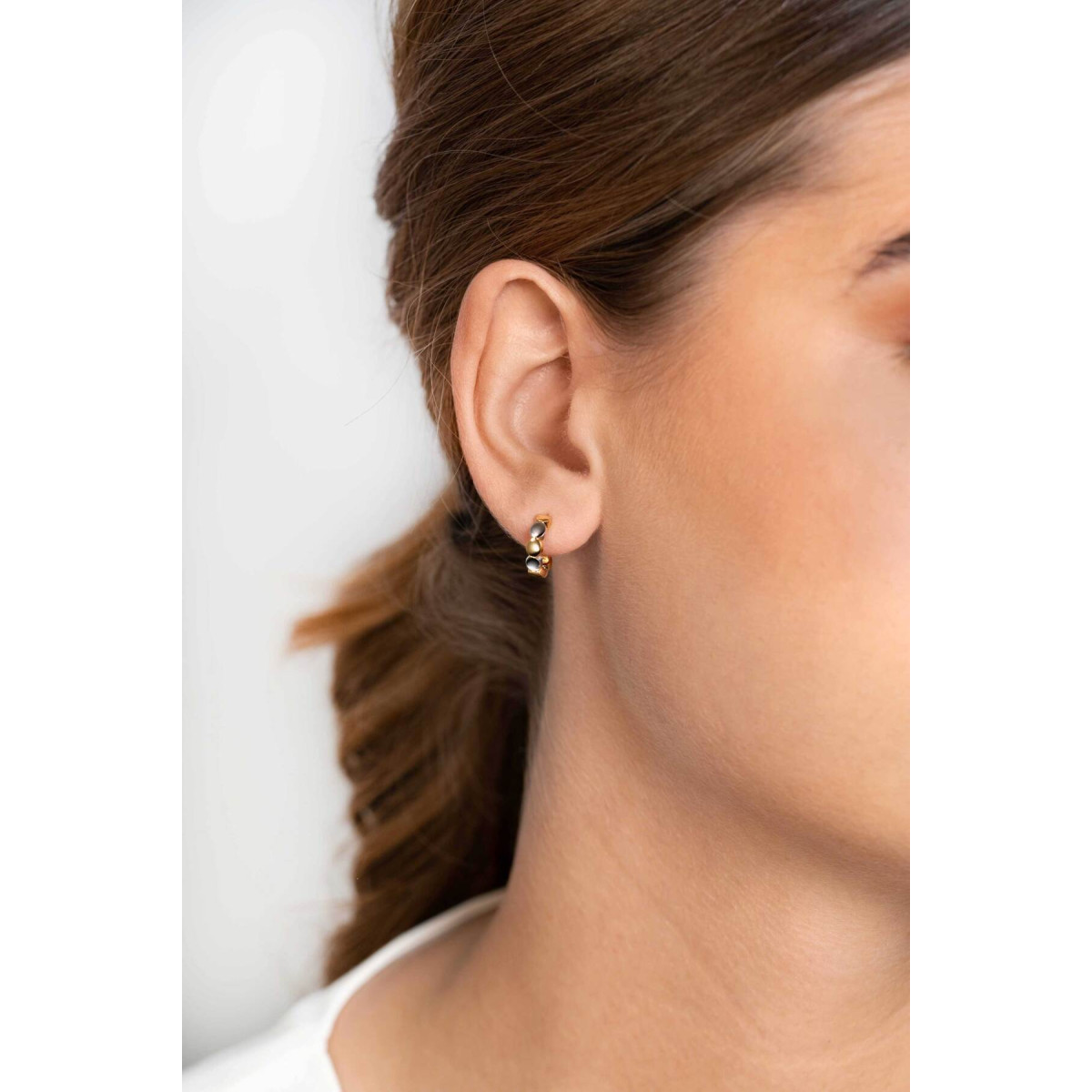 Zinzi ZIO2273 verguld zilveren oorringen met cirkel 2.5 mm breed - Diameter 13.5 mm