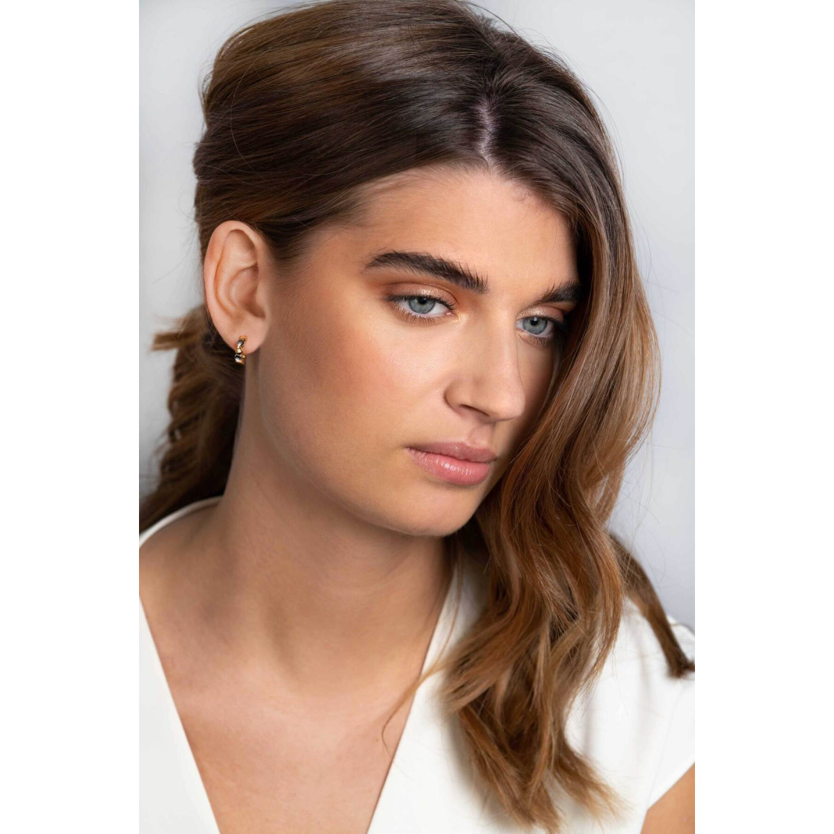 Zinzi ZIO2273 verguld zilveren oorringen met cirkel 2.5 mm breed - Diameter 13.5 mm