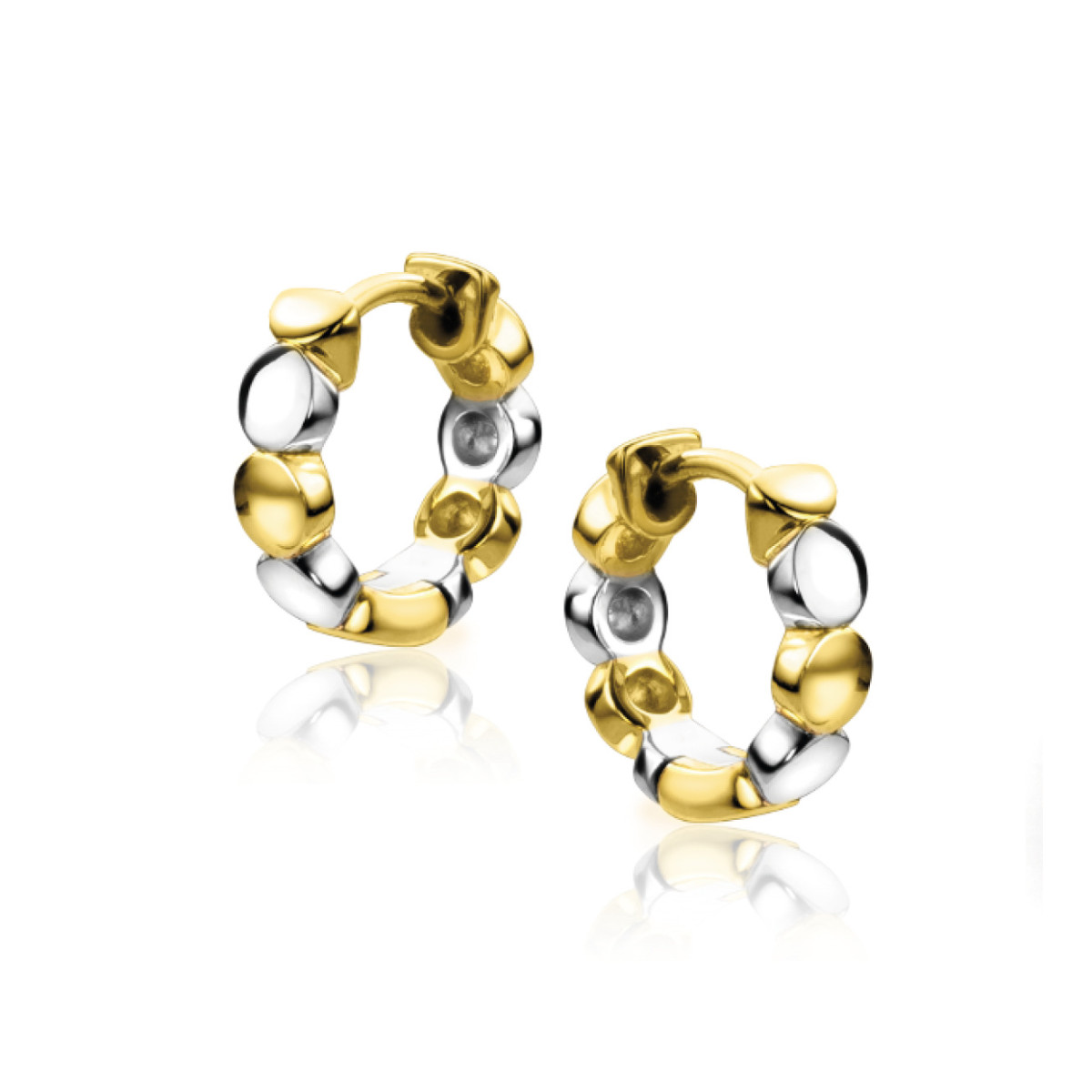 Zinzi ZIO2273 verguld zilveren oorringen met cirkel 2.5 mm breed - Diameter 13.5 mm