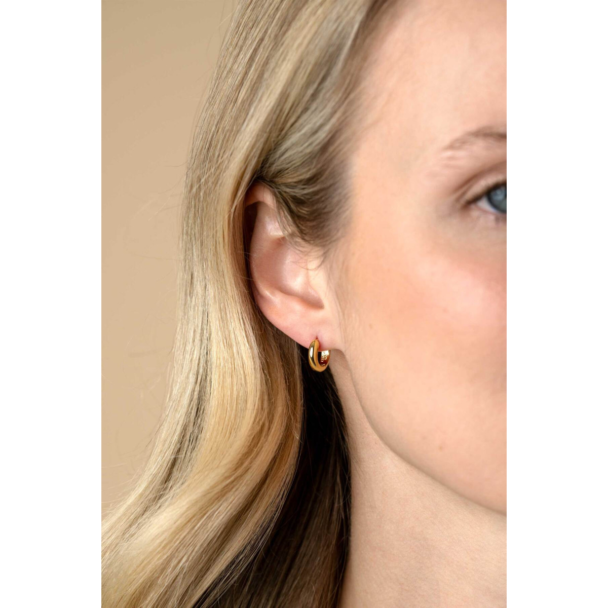Zinzi ZIO2600G goudkleurige oorringen 3 mm breed - Diameter 12.5 mm