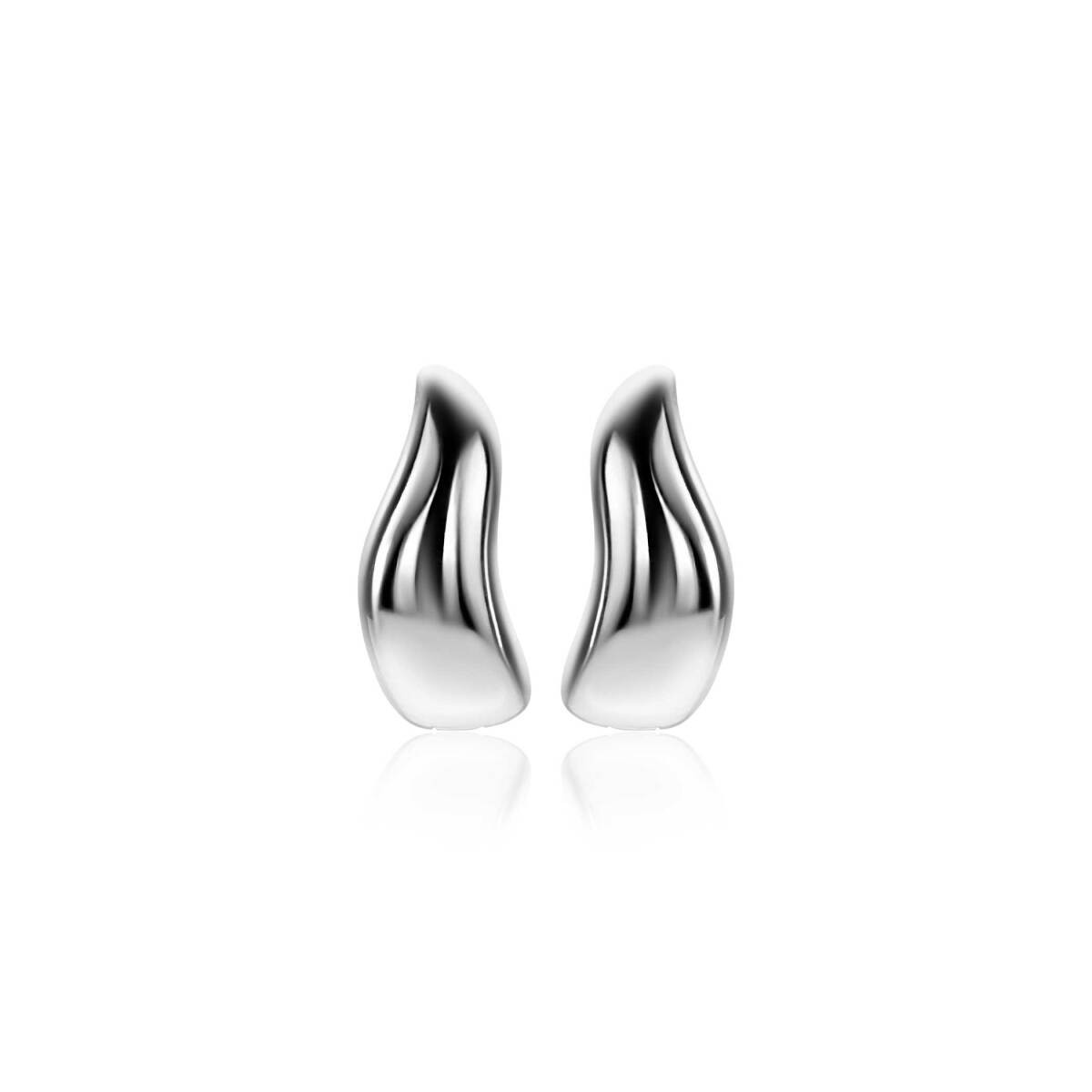 Zinzi ZIO2609 zilveren oorringen organisch 6.5 mm breed - Diameter 15 mm