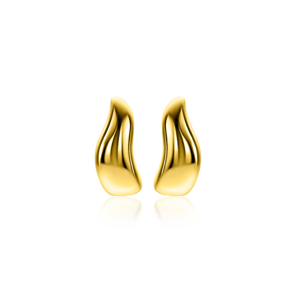 Zinzi ZIO2609G gold plated oorringen goudkleurig 6.5 mm breed - Diameter 15 mm