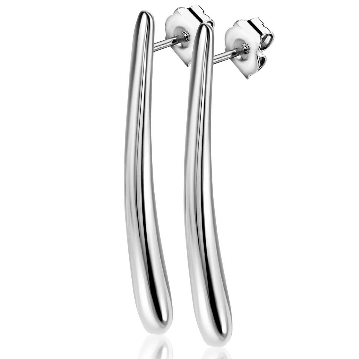Zinzi ZIO2674 zilveren oorringen druppel 5 mm breed - Hoogte 49 mm