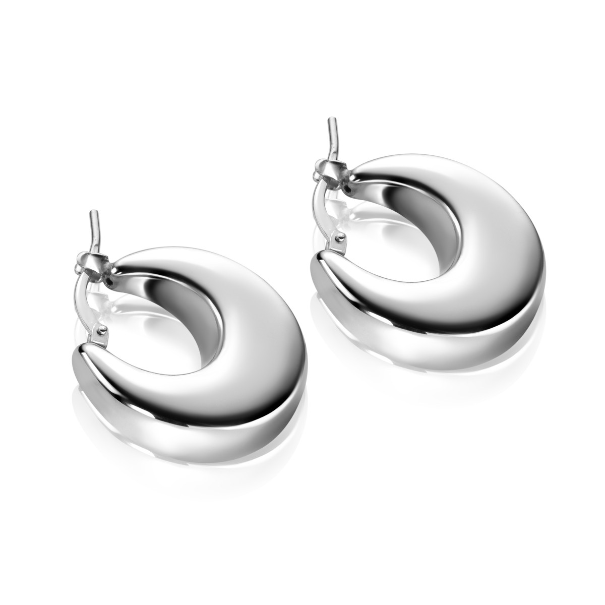 Zinzi ZIO2751 zilveren oorringen glanzend 7 mm breed - Diameter 22 mm