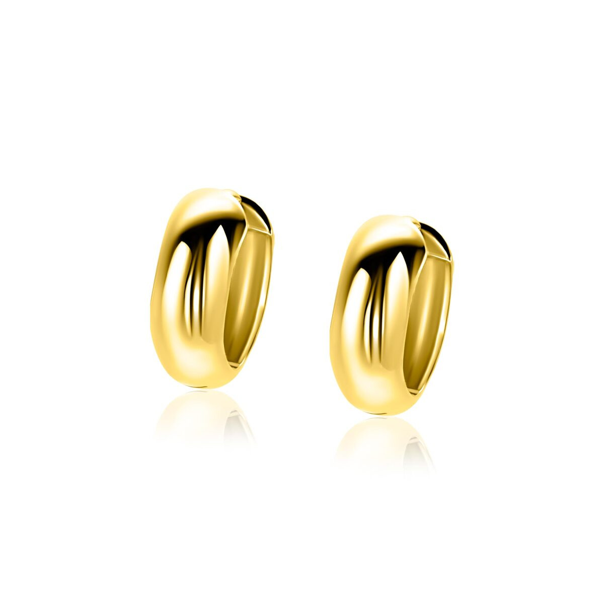 Zinzi ZIO2791G goudkleurige oorringen ovaal 5 mm breed - Diameter 13.5 mm
