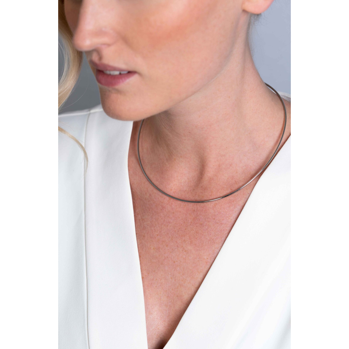 Zinzi ZIOM15-43 zilveren omega schakelketting 1.5 mm breed - Lengte 43 cm