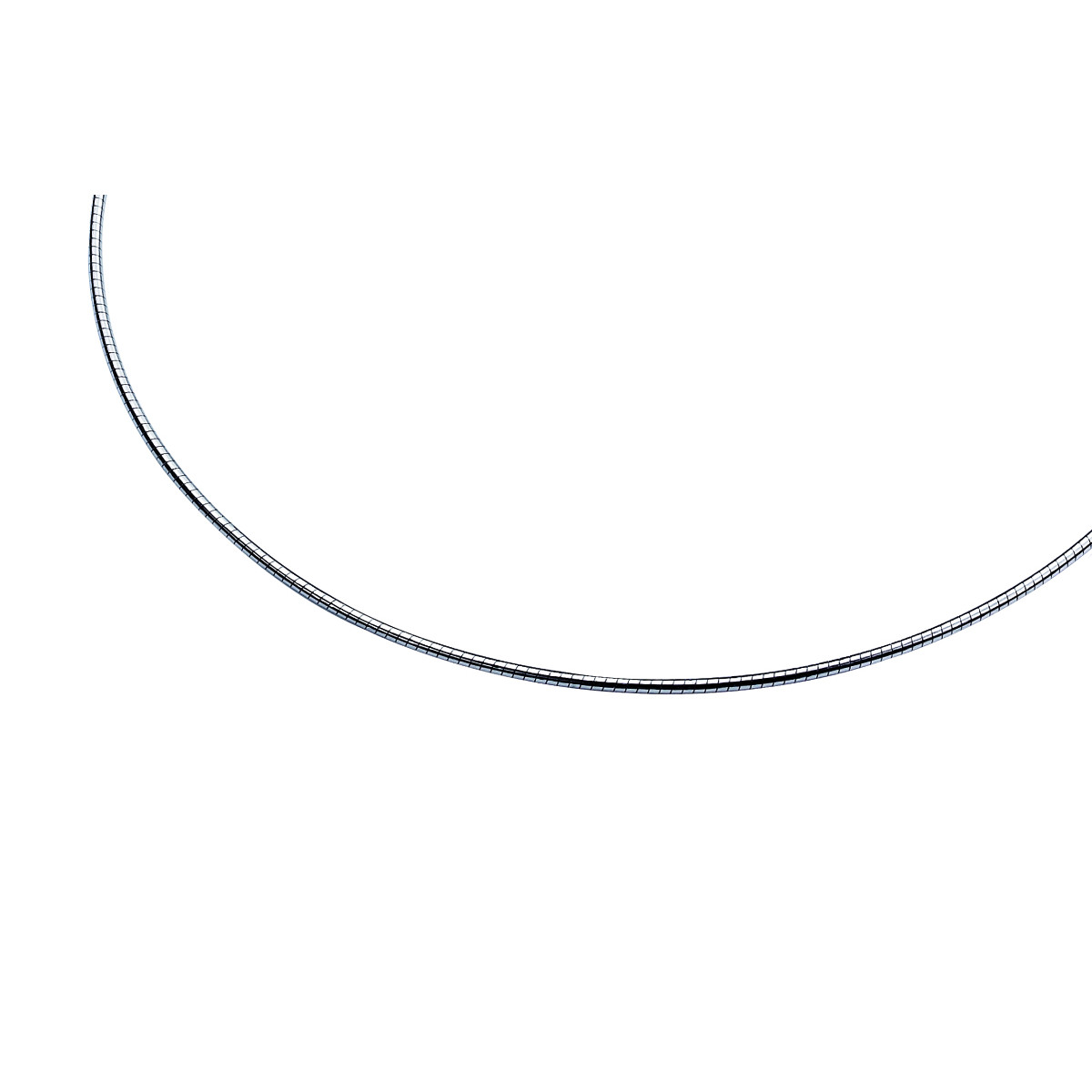 Zinzi ZIOM15-43 zilveren omega schakelketting 1.5 mm breed - Lengte 43 cm