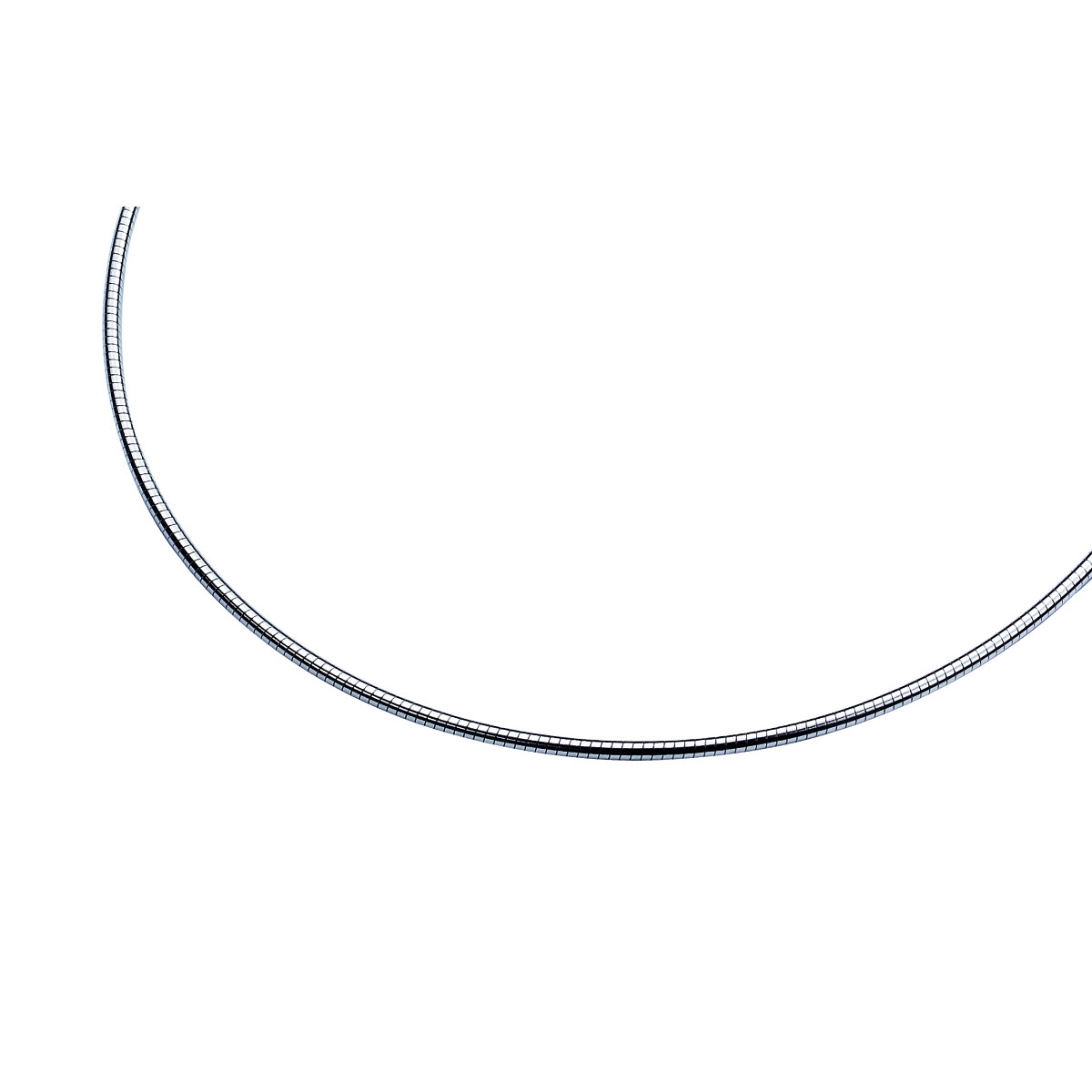 Zinzi ZIOM2-43 zilveren omega schakelketting 2 mm breed - Lengte 43 cm