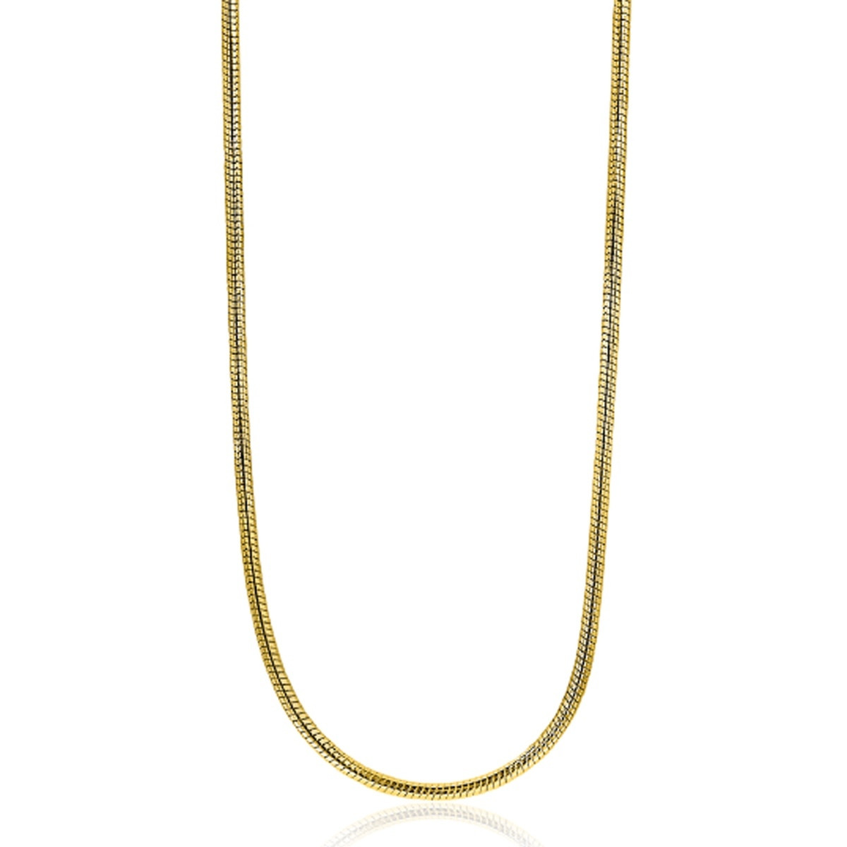 Zinzi ZISL45G slangen schakelketting goudkleurig 1 mm breed - Lengte 45 cm