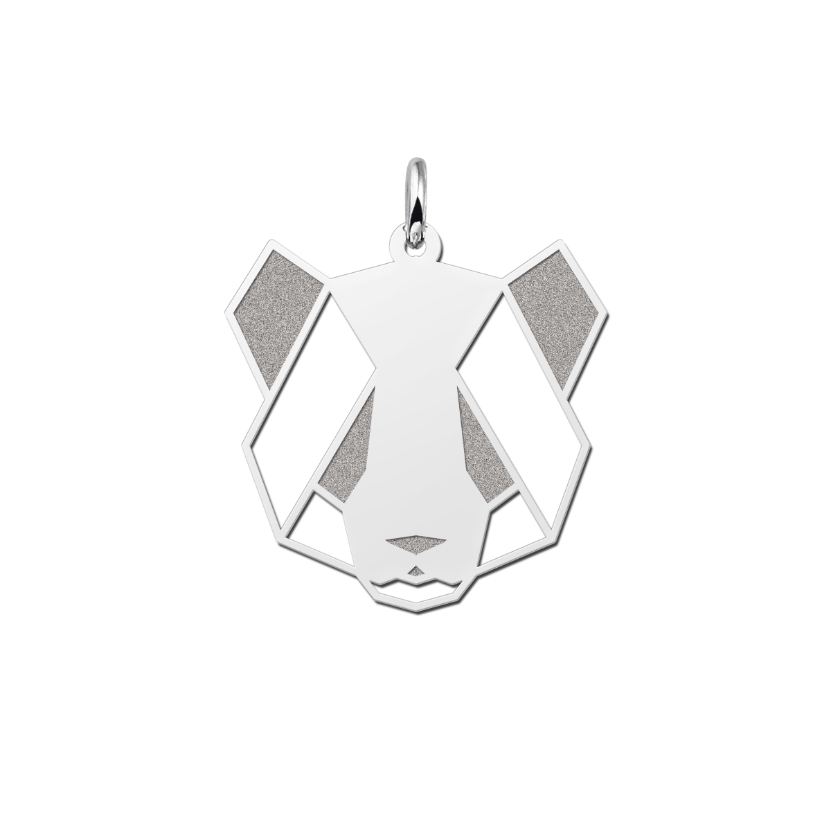 Geometrische hanger zilver panda