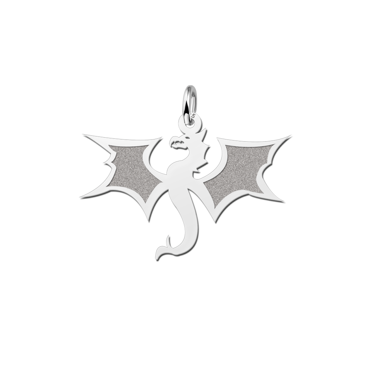 Zilveren draak hanger