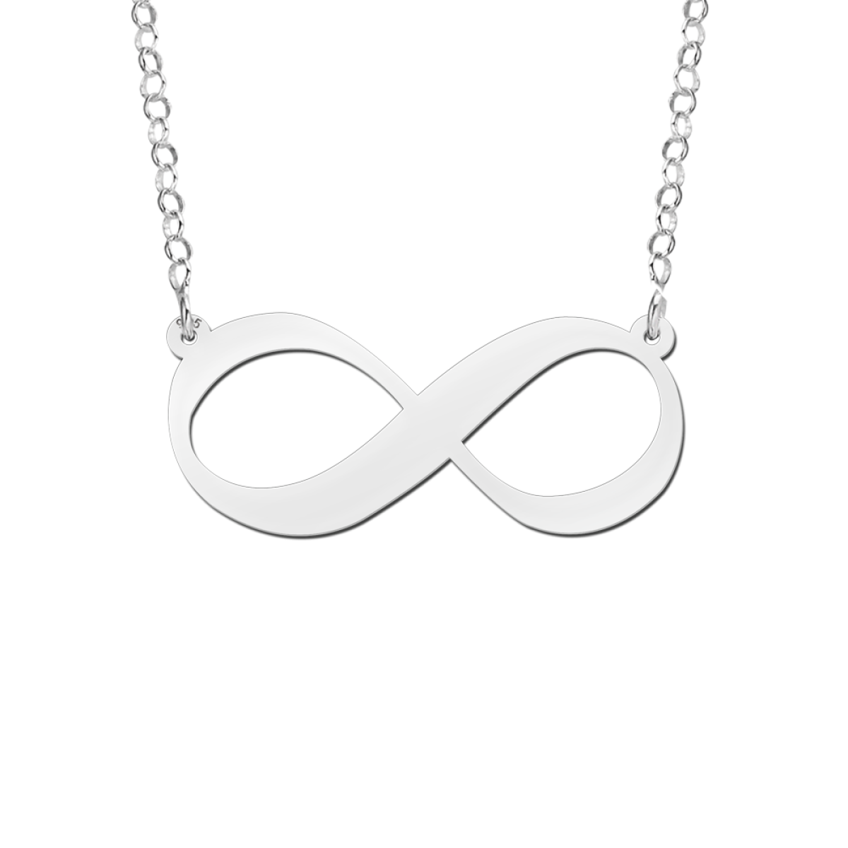 Zilveren infinity ketting 