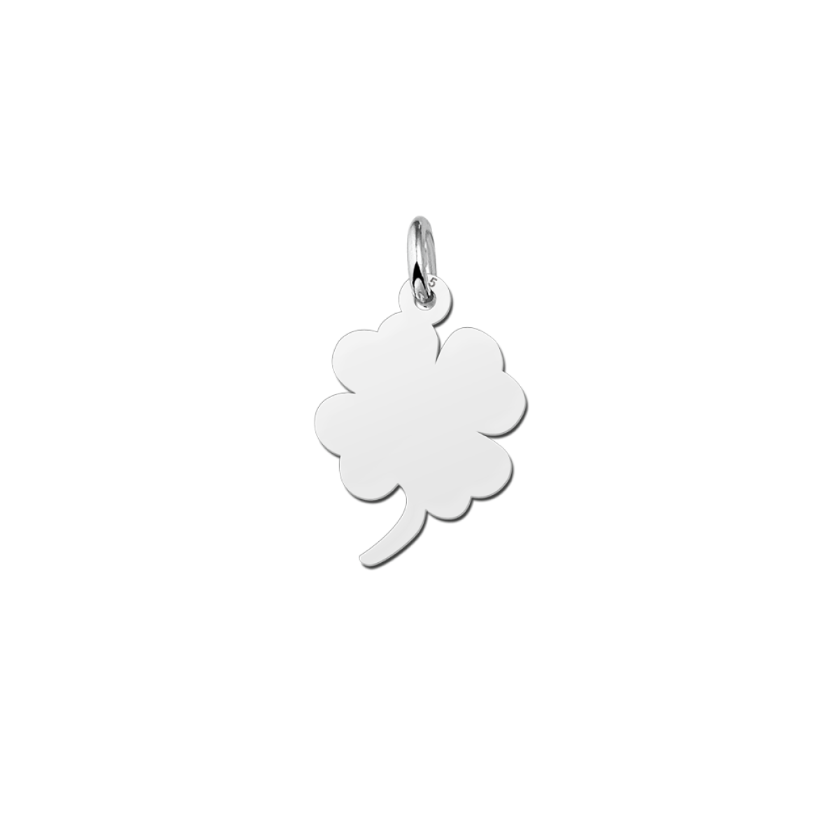 Zilveren klaver vier hanger 