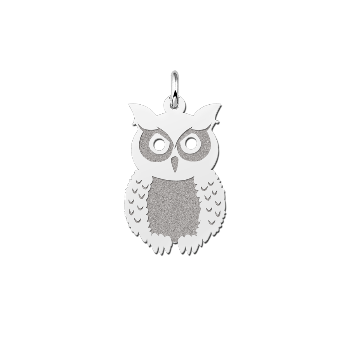 Zilveren uil hanger