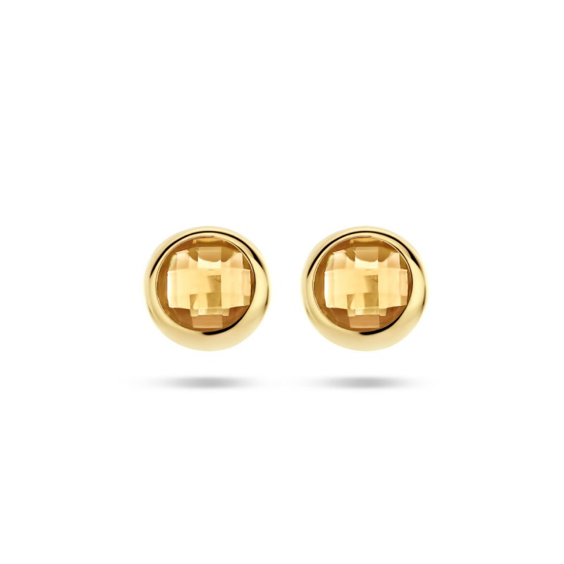 gesmolten meel Situatie Citrien oorbellen goud 7.5 mm | Mostert Juweliers