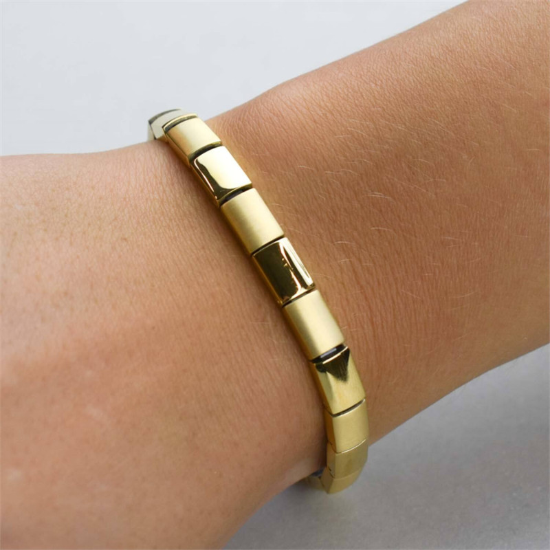 boccia-titanium-0313-10-goudkleurige-armband-met-glanzende-en-matte-schakels-lengte-20-cm