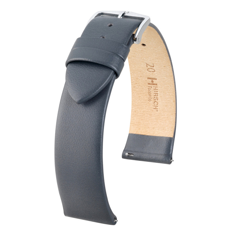 hirsch-toronto-m-03702130-2-kalfslederen-effen-grijze-horlogeband-zilverkleurig-breedte-12-14-mm