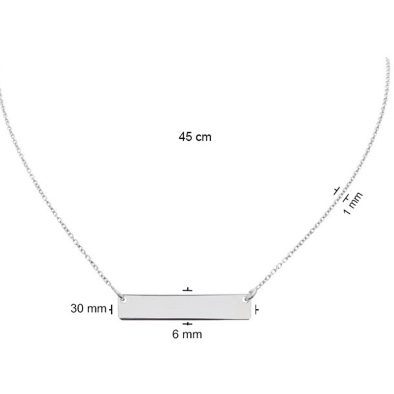 glow-102-0496-47-zilveren-ketting-met-hanger-staafje-bar-1-mm-breed-lengte-45-cm