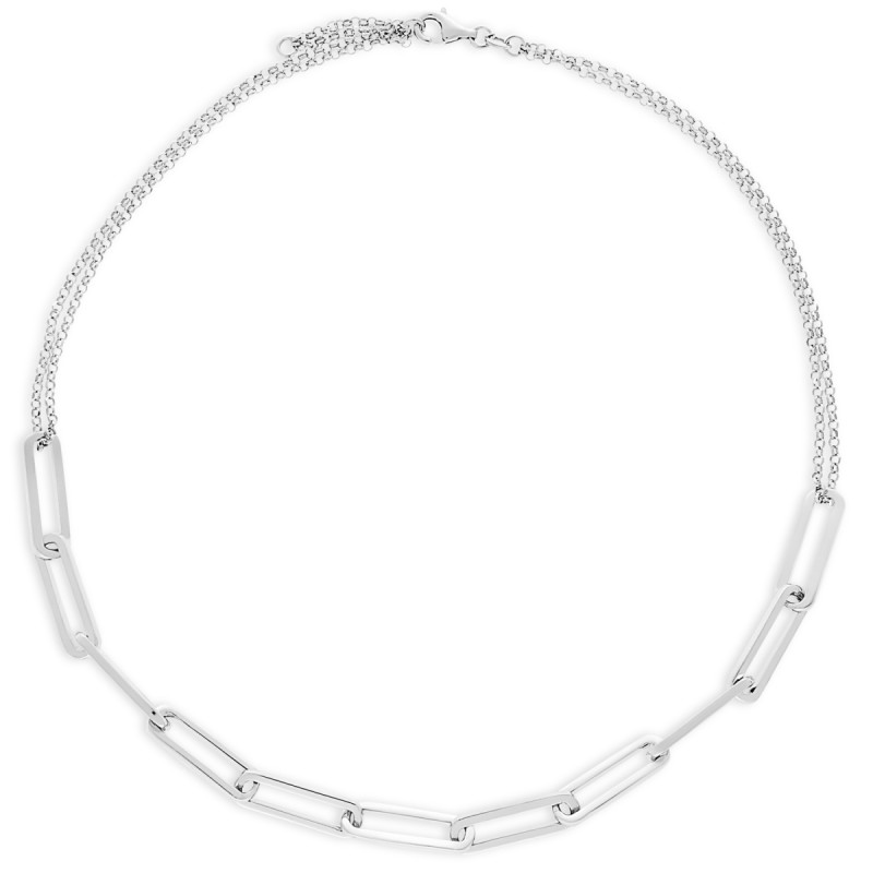glow-102-2389-45-925-zilveren-paperclip-schakelketting-glanzend-6-7-mm-breed-lengte-45-cm