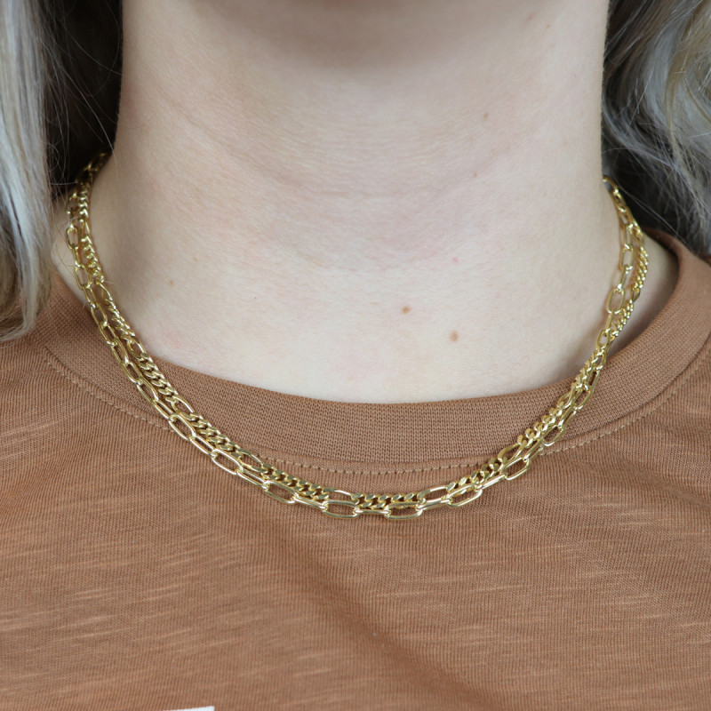 glow-102-8106-45-gold-plated-schakelketting-met-figaroschakel-4-mm-breed-lengte-45-cm