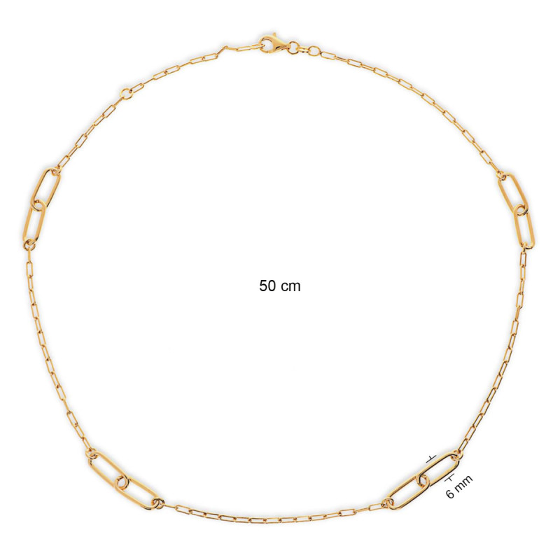 glow-102-8392-50-gold-plated-schakelketting-met-paperclip-schakels-6-mm-breed-lengte-50-cm